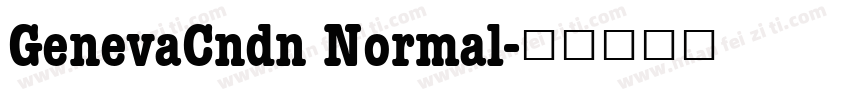 GenevaCndn Normal字体转换